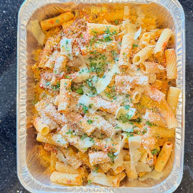 HALF TRAY RIGATONI ALLA BOLOGNESE.
